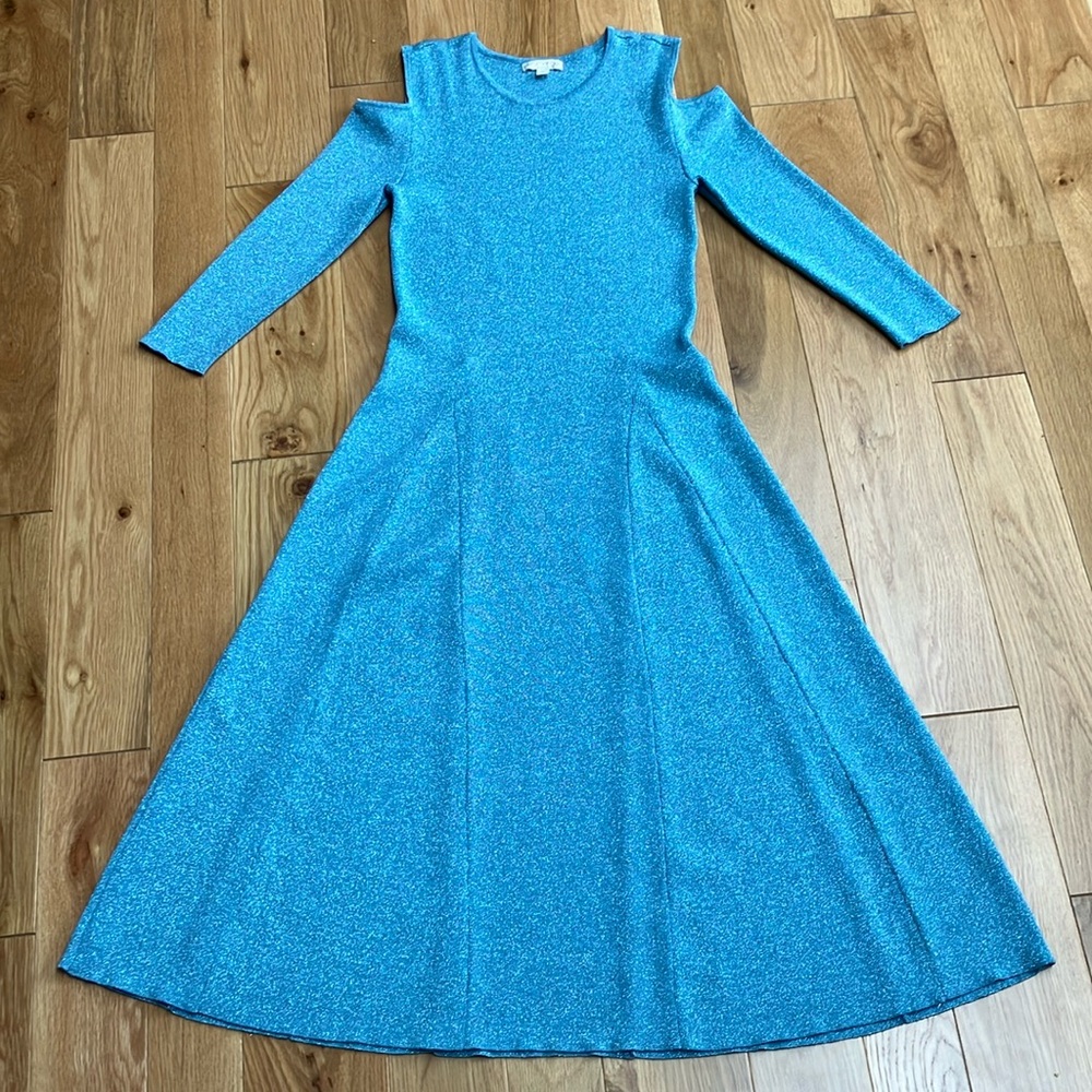 Eva Mendes for New York & Company blue sparkle  dress 1X